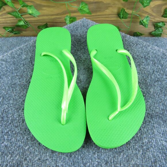 Havaianas Men's Slim Lime Flip Flop Green Synthetic Size 9M Gently Used 2025 - Picture 2 of 6